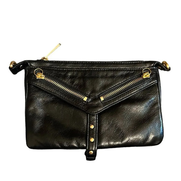 BOTKIER‎ Trigger Leather Studded Clutch Crossbody Bag - Picture 2 of 5